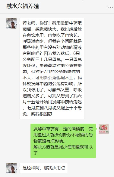運用發(fā)酵中草藥后豬兔生長加快.jpg